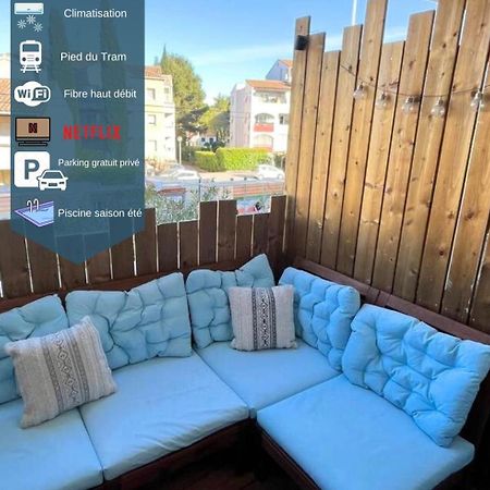 شقة Joli T2/ Tram/ Clim/ Parking/ Wifi/ Piscine مونبيلييه المظهر الخارجي الصورة